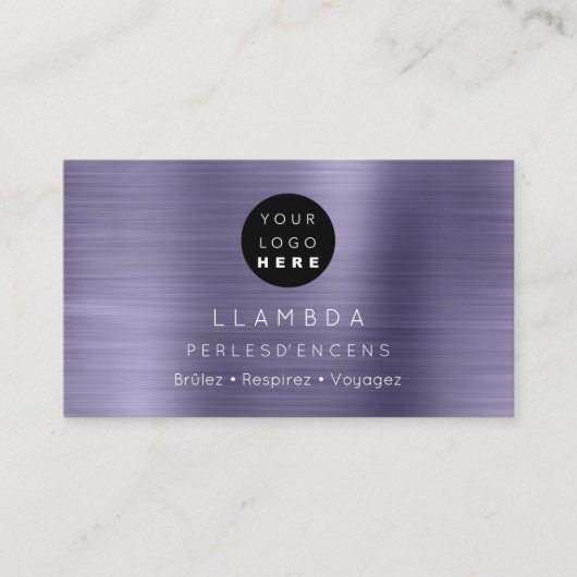 ソーシャルメディアTwitterYouTubeInstagraFaceFB紫 名刺 (正面)