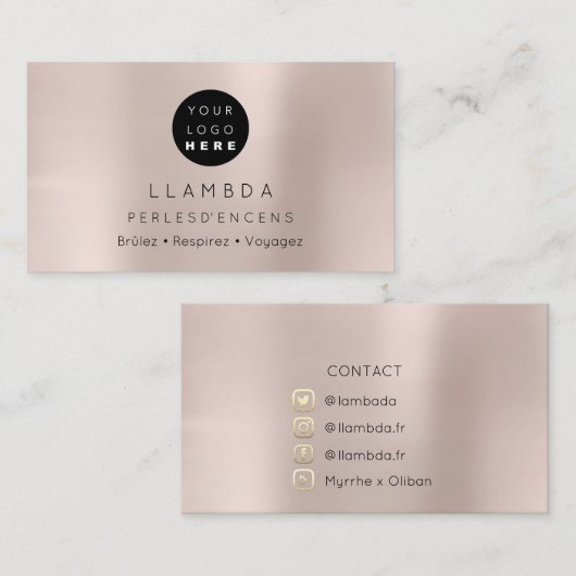 ソーシャルメディアTwitterYouTubeInstagraFaceFB赤面 名刺 (正面/裏面)