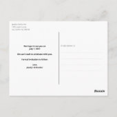 ソーシャルメディアYes/写真おもしろいなし日付の保存招待状 ポストカード (裏面)