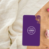 ソーシャルメディエレガントア紫QRコード金ゴールドはさみ 名刺