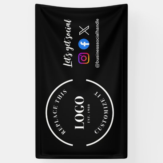 ソーシャルメディカスタムアのWebサイトのロゴバナーを取得しよう 横断幕 (縦)