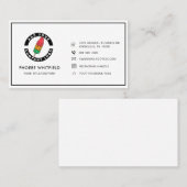 ソーシャルメディカスタムアアイコンを使用したロゴのミニマリスト 名刺 (正面/裏面)