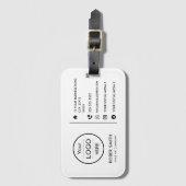 ソーシャルメディカスタムアアイコン付きのロゴ ラゲッジタグ (正面縦)