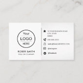 ソーシャルメディカスタムアアイコン付きのロゴ 名刺 (正面)