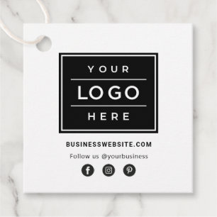 ソーシャルメディカスタムアアイコン付きビジネスロゴ フェイバータグ