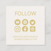 ソーシャルメディカスタムアアイコンAVATARロゴビジネス スクエア名刺 (裏面)