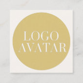 ソーシャルメディカスタムアアイコンAVATARロゴビジネス スクエア名刺 (正面)