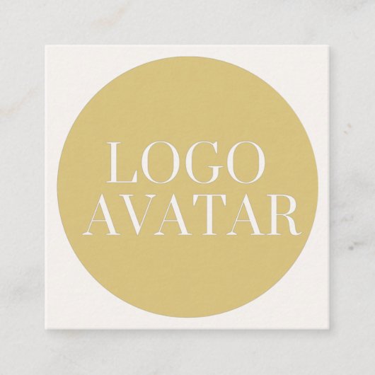 ソーシャルメディカスタムアアイコンAVATARロゴビジネス スクエア名刺 (正面)