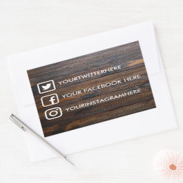 ソーシャルメディカスタムアステッカー 長方形シール