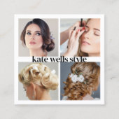 ソーシャルメディカスタムアネットワーキングのロゴの追加 スクエア名刺 (正面)