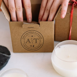 ソーシャルメディカスタムア付きスモールビジネス向けモノグラム ラバースタンプ