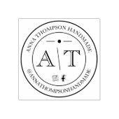 ソーシャルメディカスタムア付きスモールビジネス向けモノグラム ラバースタンプ (インプリント)