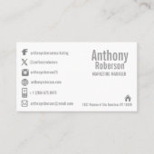 ソーシャルメディカスタムア記号を含むテンプレート 名刺 (正面)