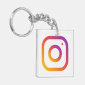 ソーシャルメディカスタムアQRコードプロモーションマーケティング キーホルダー (正面左)