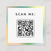 ソーシャルメディカラフルアマネージャの緑のグラデーショクールン スクエア名刺 (裏面)