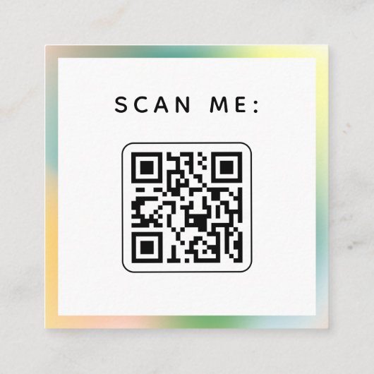 ソーシャルメディカラフルアマネージャの緑のグラデーショクールン スクエア名刺 (裏面)