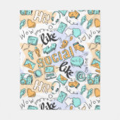 ソーシャルメディクールアフリースブランケット フリースブランケット (正面)