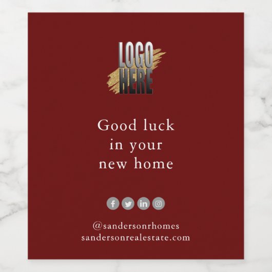 ソーシャルメディシンプルアブルゴーニュのビジネスのロゴ ワインラベル (シングルラベル)