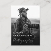 ソーシャルメディシンプルアミニマルフォトグラファーのまたはコード 名刺 (正面)