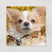 ソーシャルメディパーソナライズされたアのダブルフォトQR スクエア名刺 (裏面)