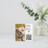 ソーシャルメディパーソナライズされたアのダブルフォトQR スクエア名刺 (スタンド正面)