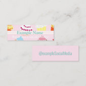 ソーシャルメディパーソナライズされたア「カップケーキ」 スキニー名刺 (正面/裏面)