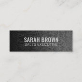 ソーシャルメディパーソナライズされたア「ブラックレザー」 スキニー名刺 (正面)
