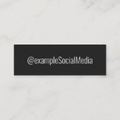 ソーシャルメディパーソナライズされたア「ブラックレザー」 スキニー名刺 (裏面)