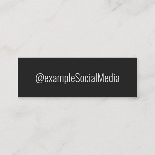 ソーシャルメディパーソナライズされたア「ブラックレザー」 スキニー名刺 (裏面)