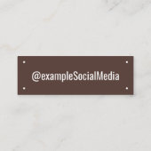 ソーシャルメディパーソナライズされたア「木製パネル」 スキニー名刺 (裏面)