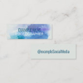 ソーシャルメディパーソナライズされたア「水カラスプラッシュ」 スキニー名刺 (正面/裏面)