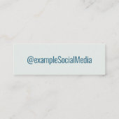 ソーシャルメディパーソナライズされたア「水カラスプラッシュ」 スキニー名刺 (裏面)