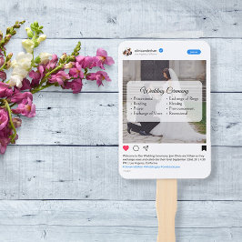 ソーシャルメディモダンアおもしろい結婚式 プログラム ハンドファン