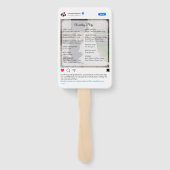 ソーシャルメディモダンアおもしろい結婚式 プログラム ハンドファン (裏面)