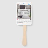 ソーシャルメディモダンアおもしろい結婚式 プログラム ハンドファン (正面)