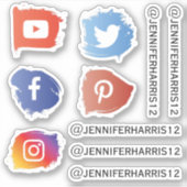 ソーシャルメディモダンアのステッカスタムカー シール (正面)