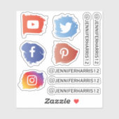 ソーシャルメディモダンアのステッカスタムカー シール (シート)