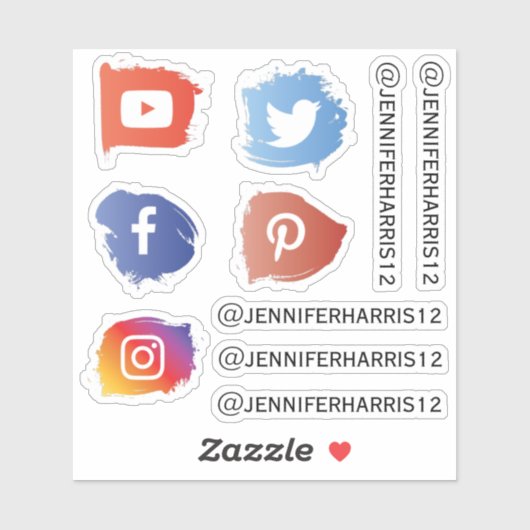 ソーシャルメディモダンアのステッカスタムカー シール (シート)