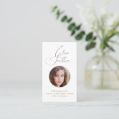 ソーシャルメディモダンアのQRコードをスクリプトで写真を追加 名刺 (スタンド正面)