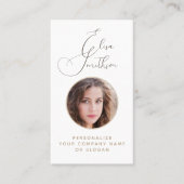 ソーシャルメディモダンアのQRコードをスクリプトで写真を追加 名刺 (正面)