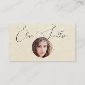 ソーシャルメディモダンアのQRコードをスクリプトで写真を追加 名刺 (正面)