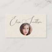 ソーシャルメディモダンアのQRコードをスクリプトで写真を追加 名刺 (正面)