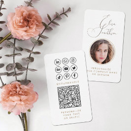 ソーシャルメディモダンアのQRコードをスクリプトで写真を追加 名刺