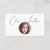 ソーシャルメディモダンアのQRコードをスクリプトで写真を追加 名刺 (正面)