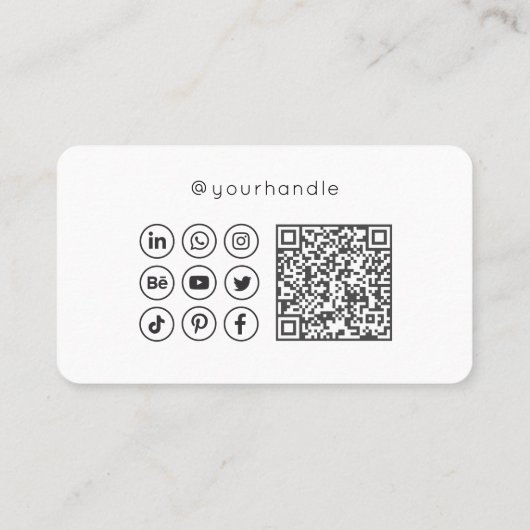 ソーシャルメディモダンアのQRコードをスクリプトで写真を追加 名刺 (裏面)