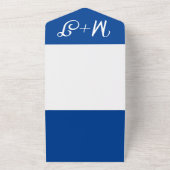 ソーシャルメディモダンアをテーマにしたQRコード結婚の オールインワン招待状 (外側)