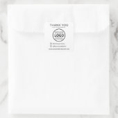 ソーシャルメディモダンアアイコンありがとうビジネスロゴ スクエアシール (バッグ)