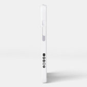 ソーシャルメディモダンアアイコンとハッシュタグホワイトのトレンド iPhoneケース (左側面)