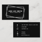 ソーシャルメディモダンアアイコンの名刺ブラック 名刺 (正面/裏面)