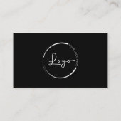 ソーシャルメディモダンアアイコンを使用したミニマルなロゴ 名刺 (裏面)